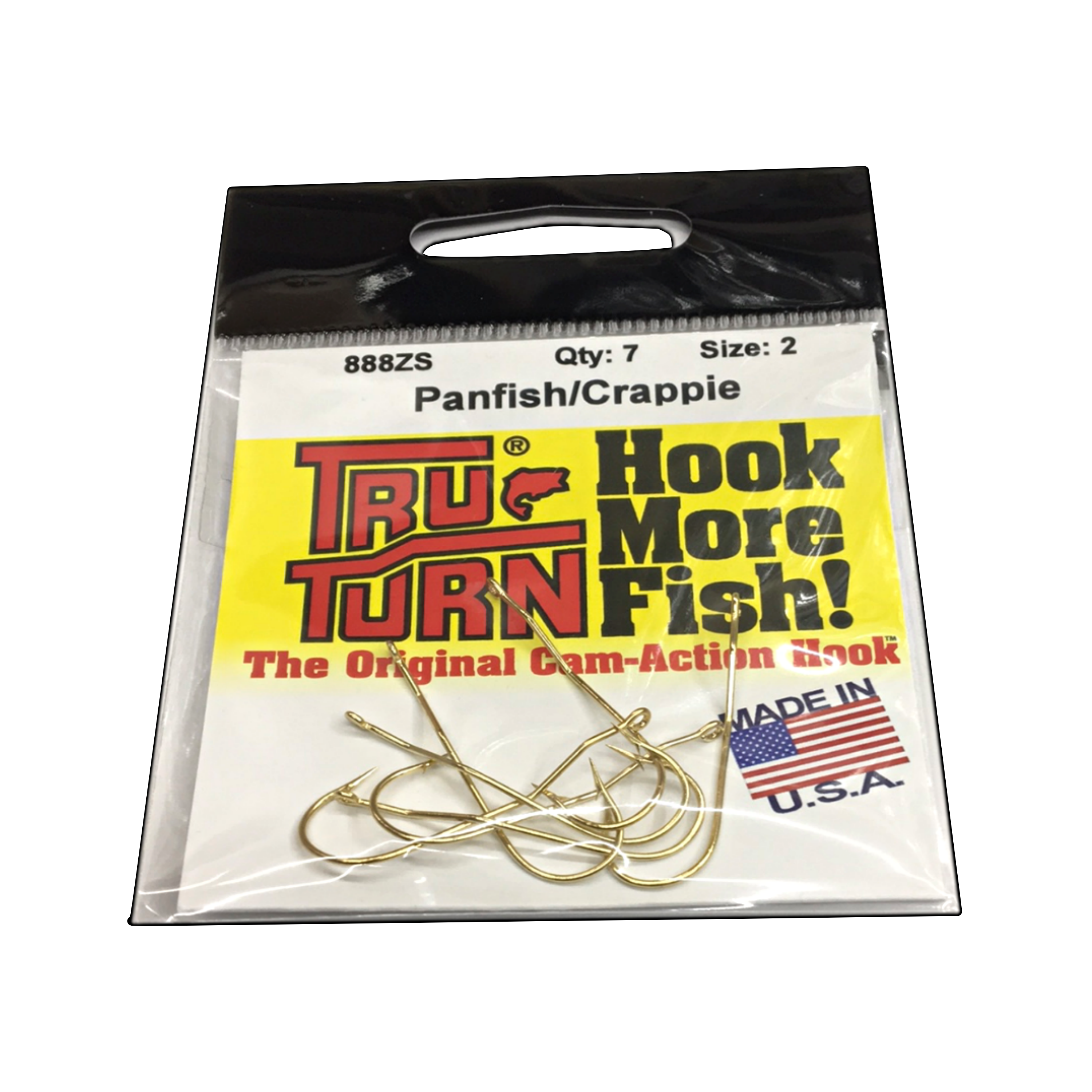 chunky hooker fishing hook Tru Turn Aberdeen Size 2 Gold Hook
