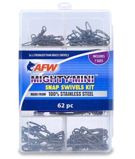 AFW Mighty Mini Stainless Steel Snap Swivels Kit, 62 Pieces - TKB00009