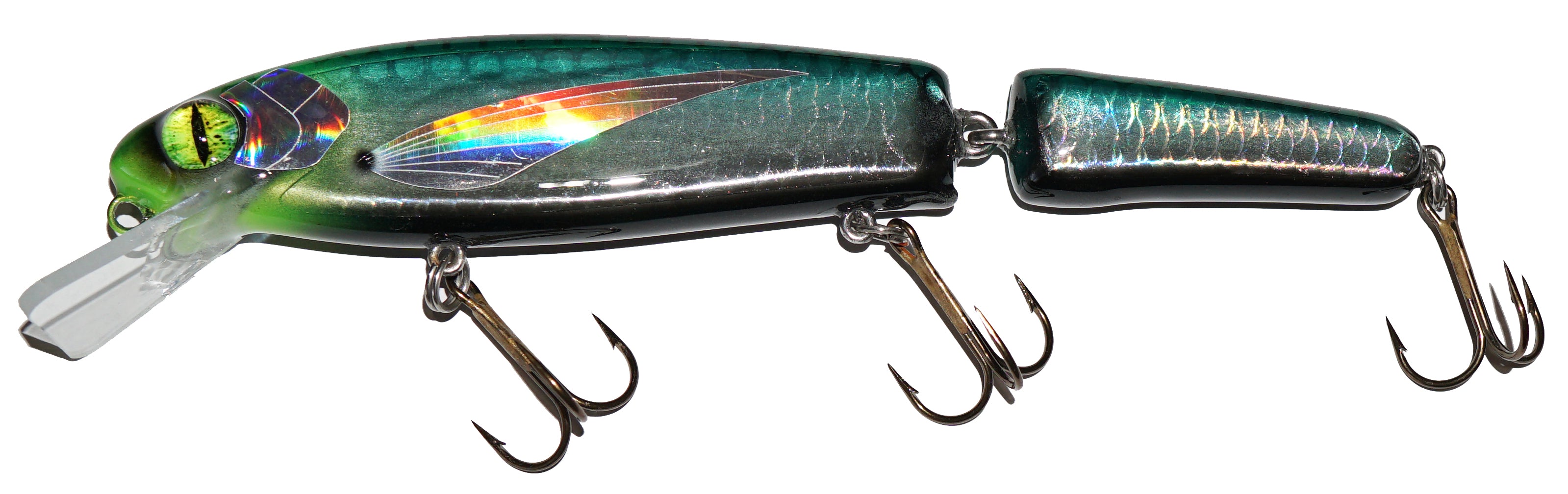 black mamba fishing lure Big Fork Deep Twitch Darter Bait Crankbait Black Mamba Holo Jointed