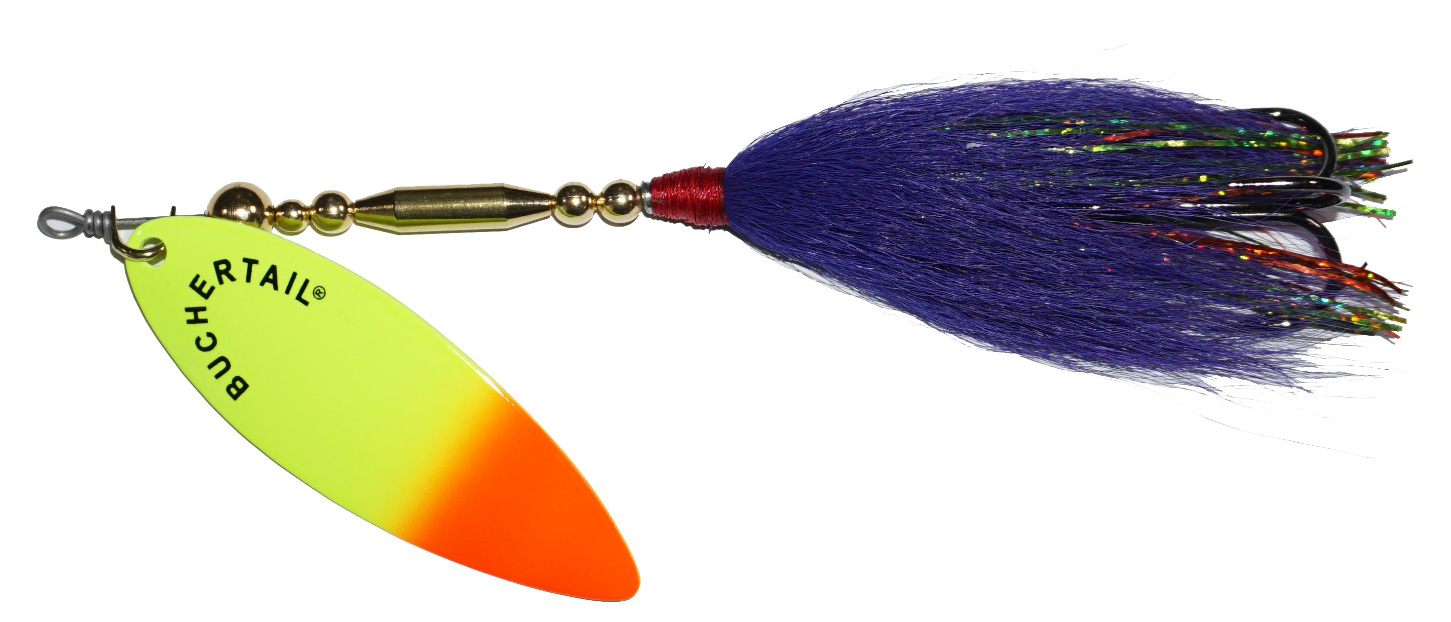 Buchertail 771 Willow Tin Buck Bucktail Black Orange