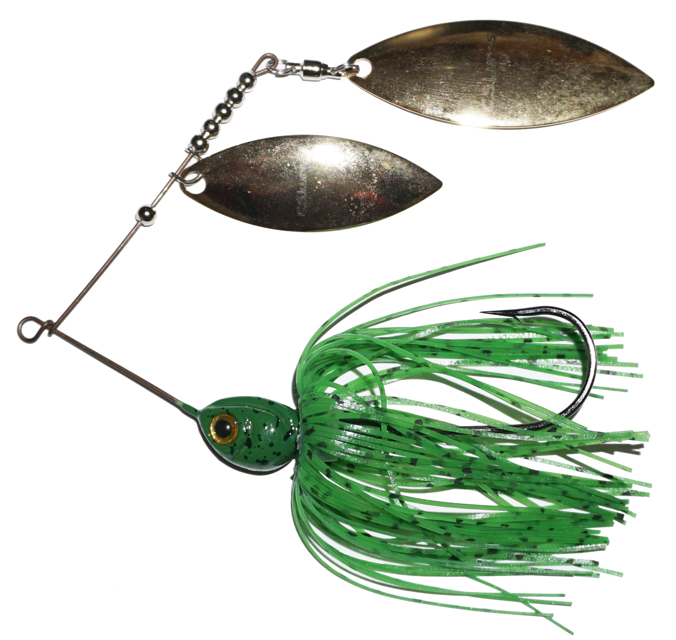 C.S. Lures 1/2 oz Spinnerbait Green/Black / Double Willow