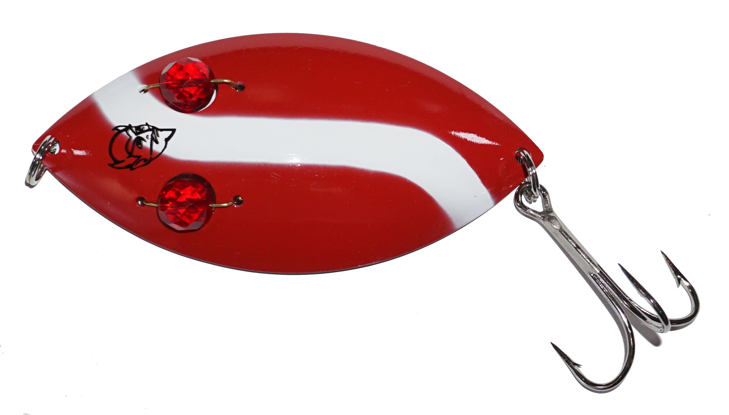 Eppinger Red Eye Wiggler 4.75 Spoon Red/White