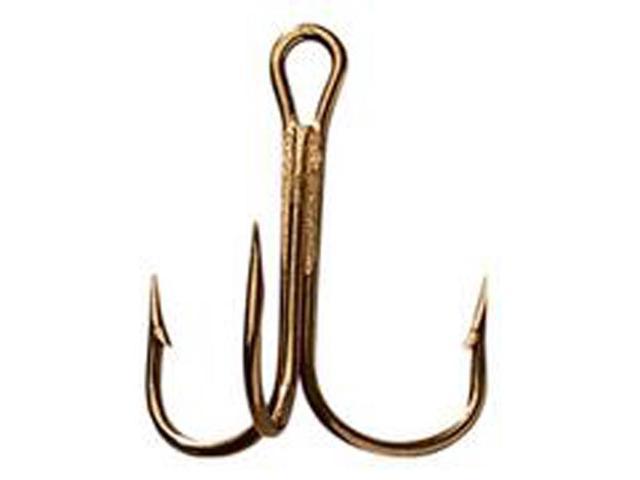 Mustad Treble Hook OShaughnessy-Bronze 5 Count Size - 12