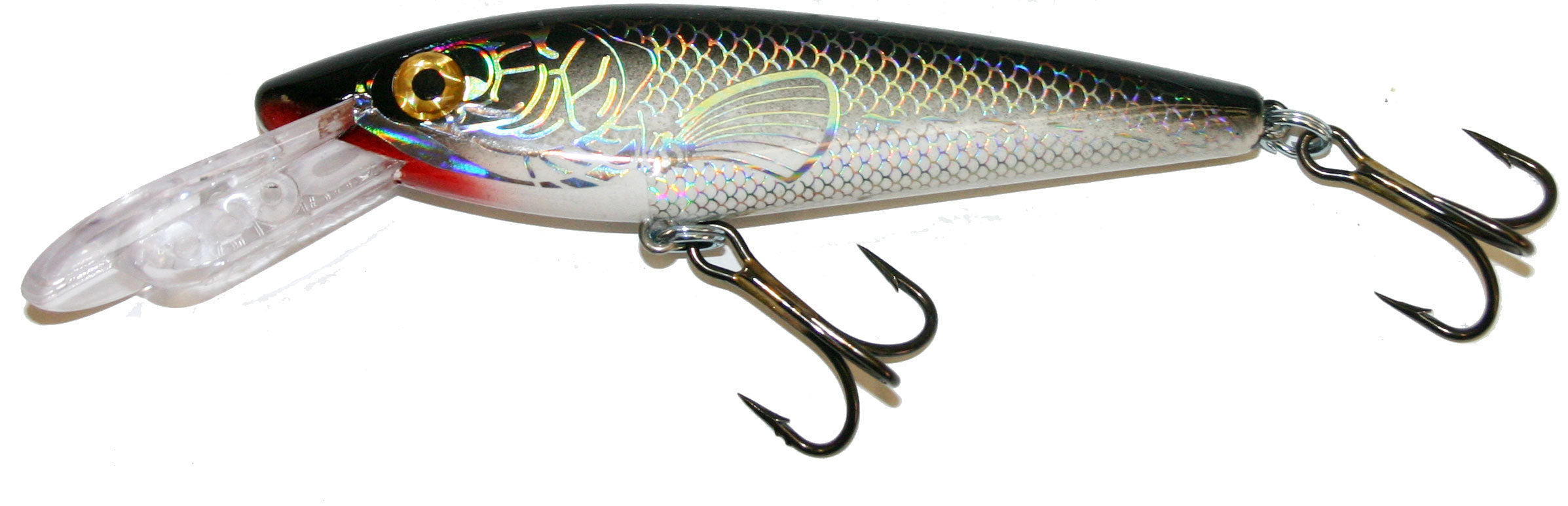 Grandma 6 Deep Diver Crankbait Black Silver Holo