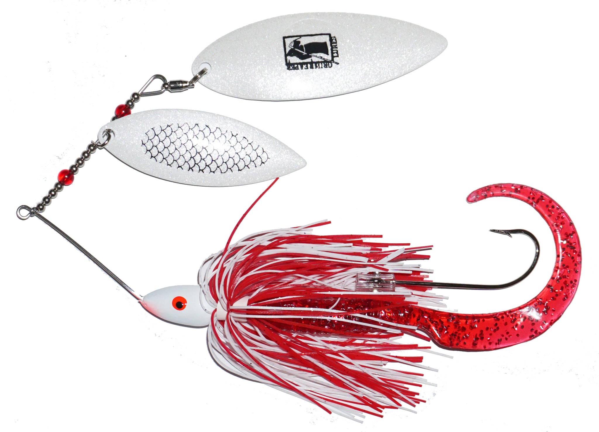 2 Leurres Grim Reaper Inline Bucktail Spinnerbait Pour Brochet/muskie - 2,5 Oz, Occasion