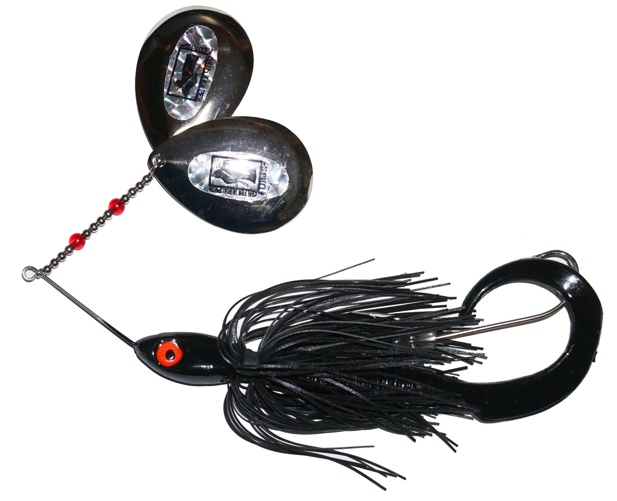 black caterpiller fishing lure Grim Reaper Super Cat Spinnerbait – Musky Shop