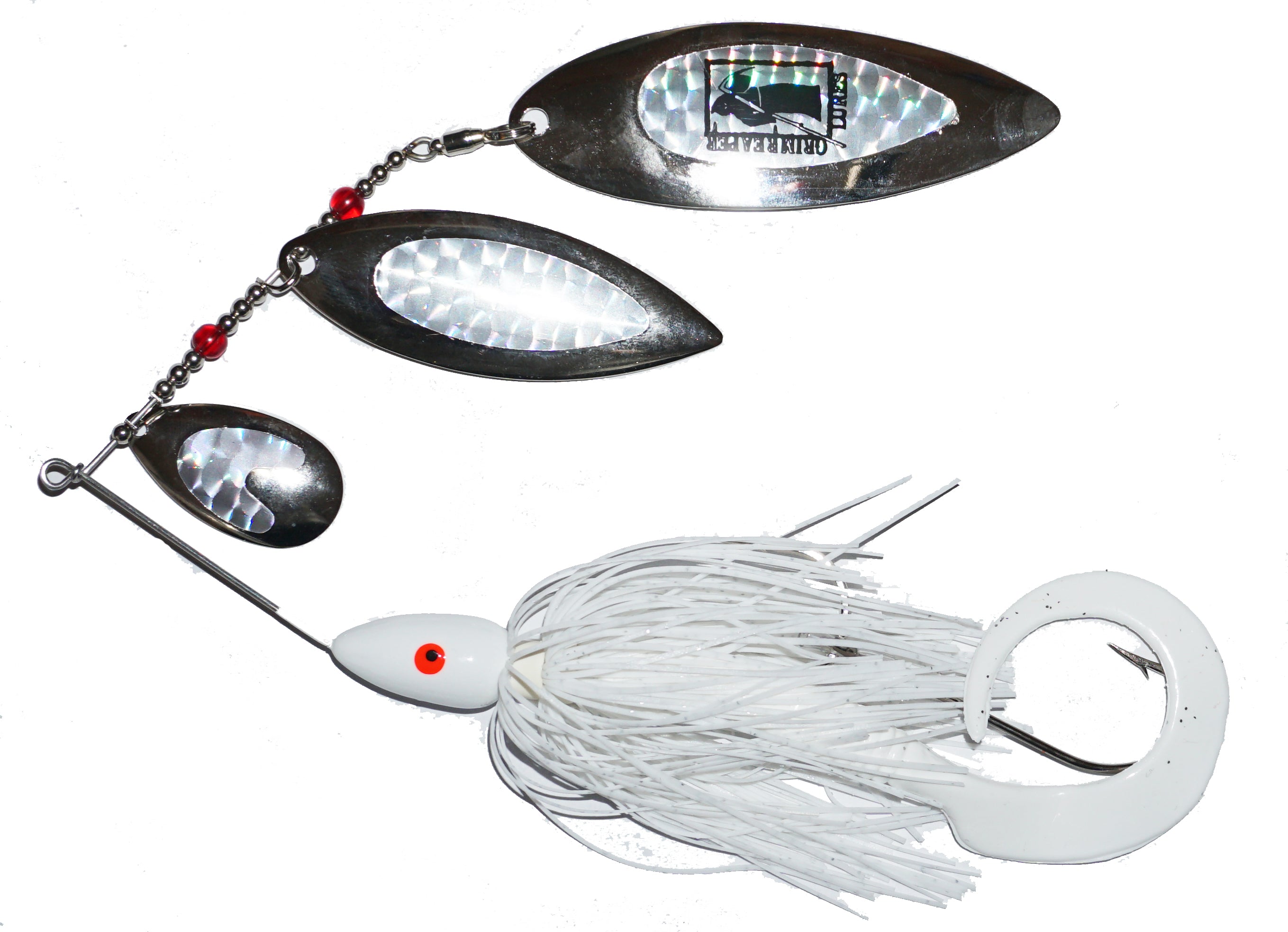 Grim Reaper Triple Threat Spinnerbait White/Nickel