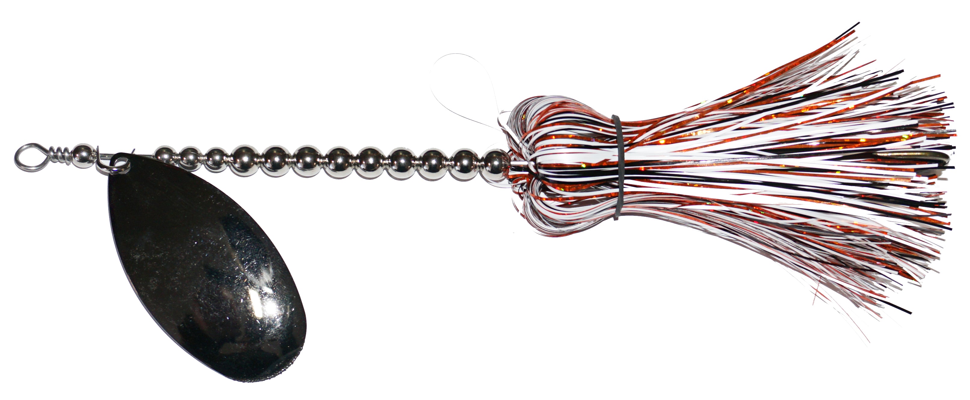 firecracker fishing lure Hooked On Musky Baits The Firecracker Bucktail blue silver/ nickel