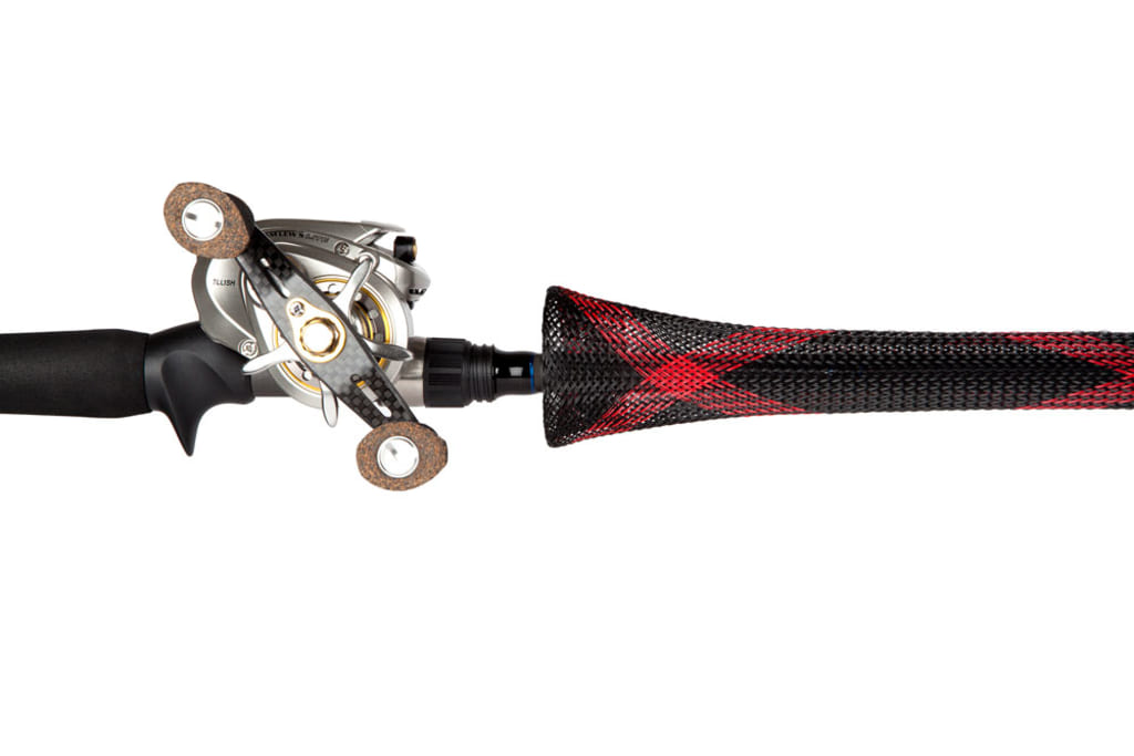baitcaster reel gloves The Rod Glove Casting Extra Long Red Spyder
