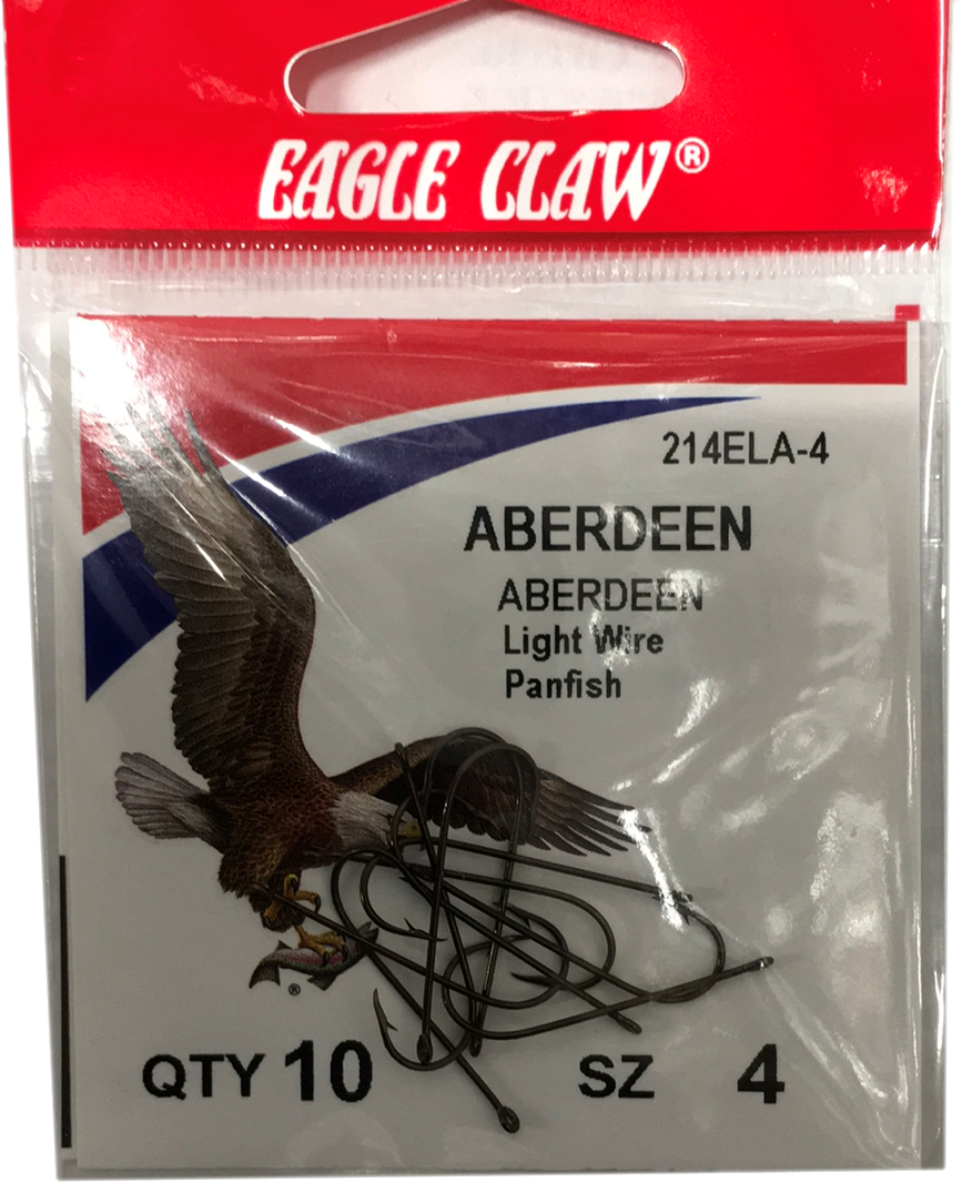 Eagle Claw 202EL #2/0 100CT Gold Aberdeen Hooks