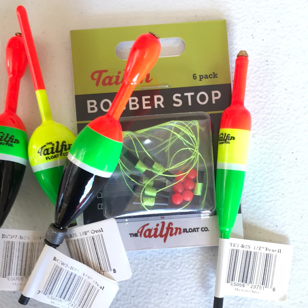 Tailfin Bobber Stops - 6 Pack