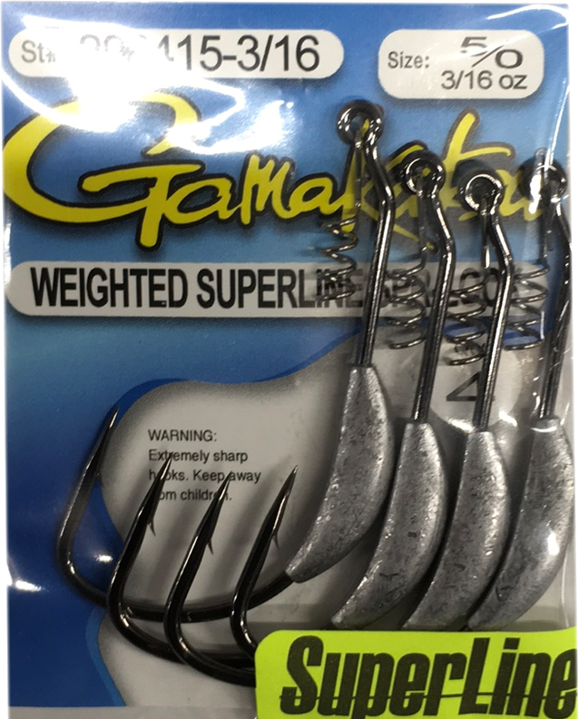 Gamakatsu Weighted Superline Spring Lock Hook – Musky Shop