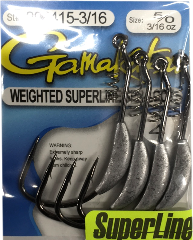 Gamakatsu Weighted Superline Spring Lock Hook 5/0