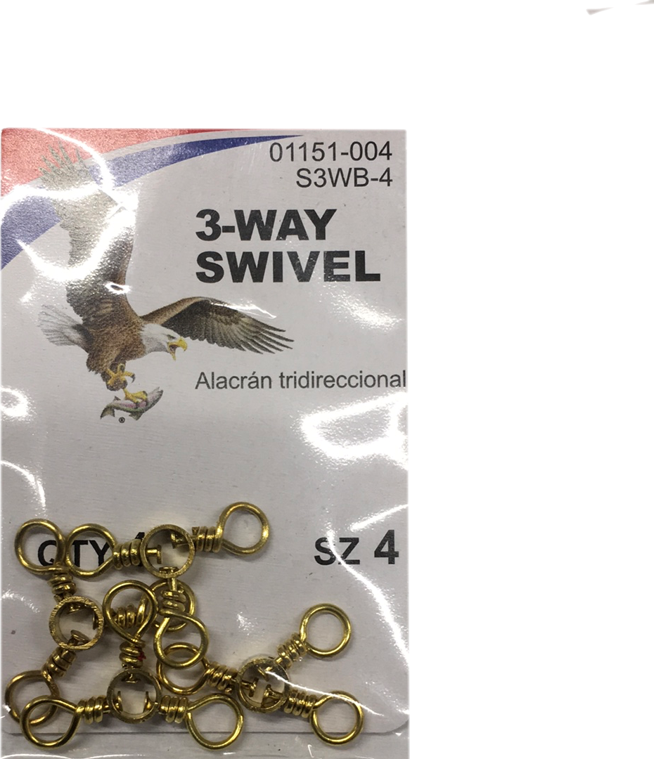 Eagle Claw Brass 3-Way Swivel 2