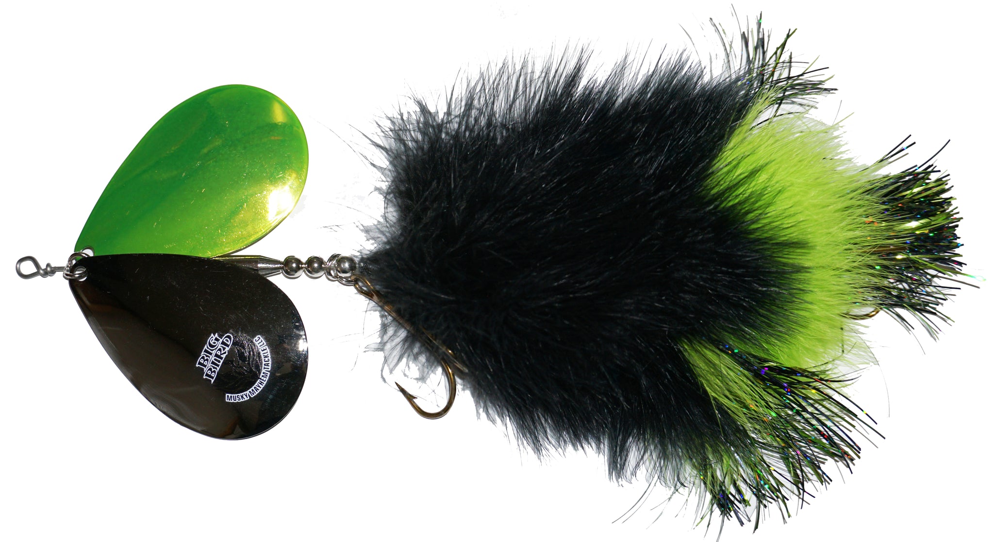 black bird fishing lure Musky Mayhem Tackle Big Birds Bucktail – Musky Shop