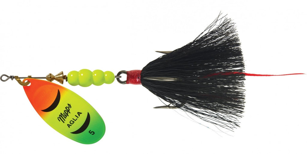 Mepps Dressed Aglia Treble Lure, Black