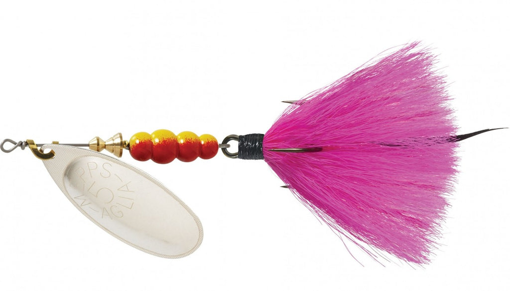 Mepps #5 Aglia Bucktail Pink/Pink Platinum