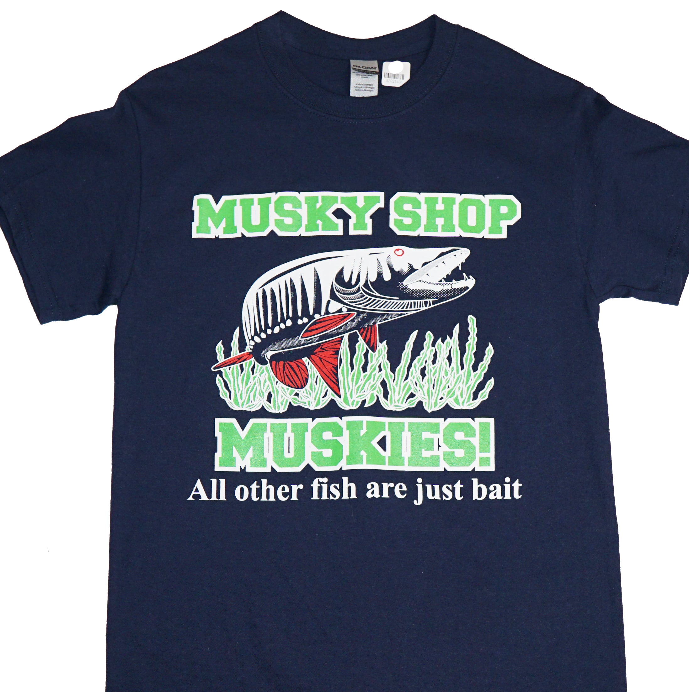 Musky Shop All Other Fish Cotton Short T-Shirt Navy 4XL