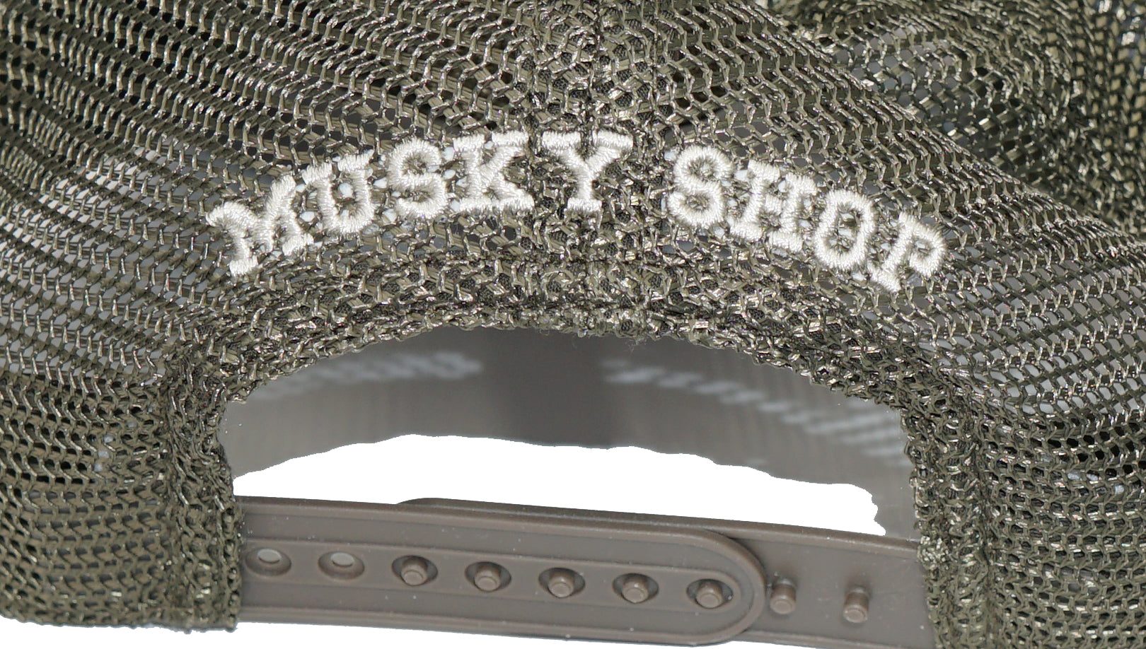 Musky Shop Washed Olive Patch Mesh Cap
