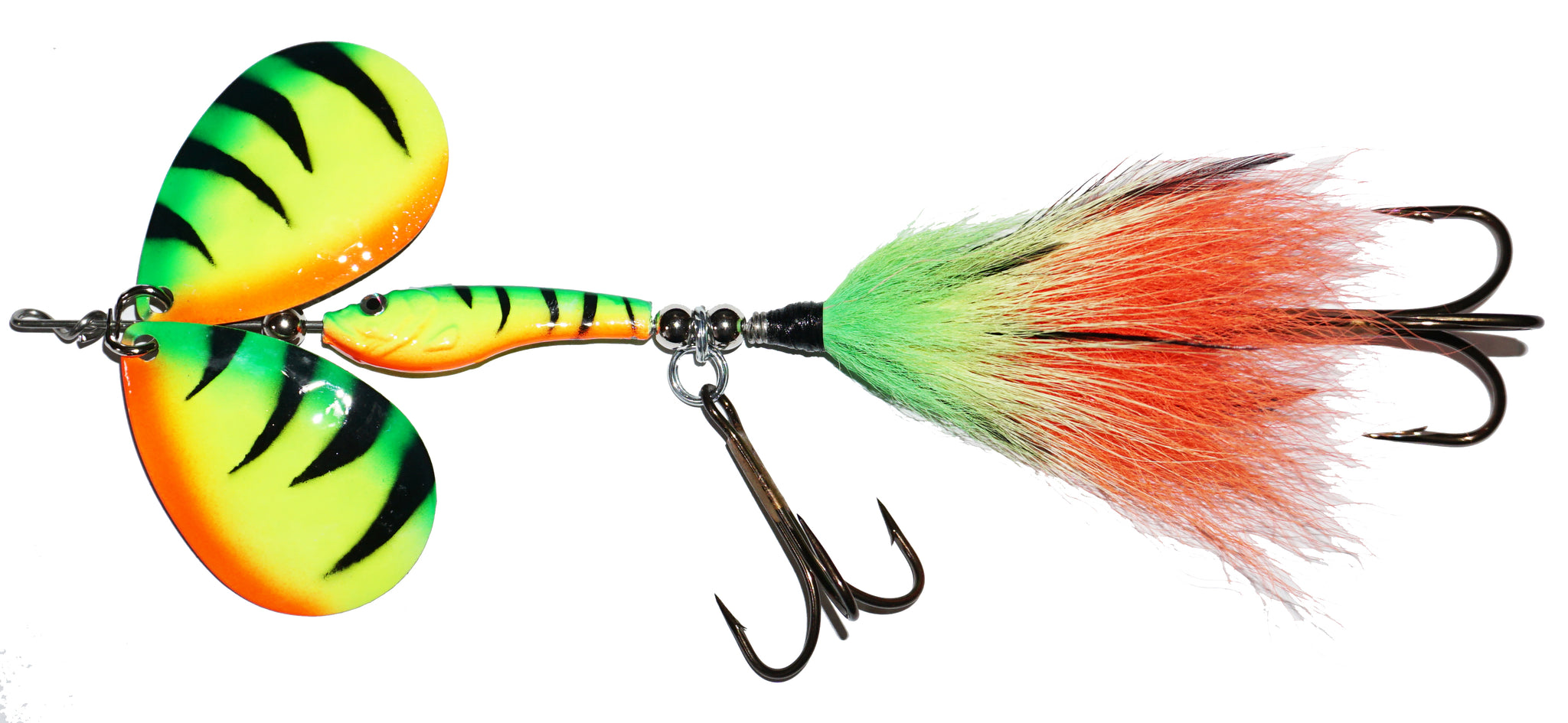 RJ Lures Esox Tiger Tails D8 Bucktail – Musky Shop RJ Lures Esox Tiger Tails D8 Bucktail – Musky Shop
