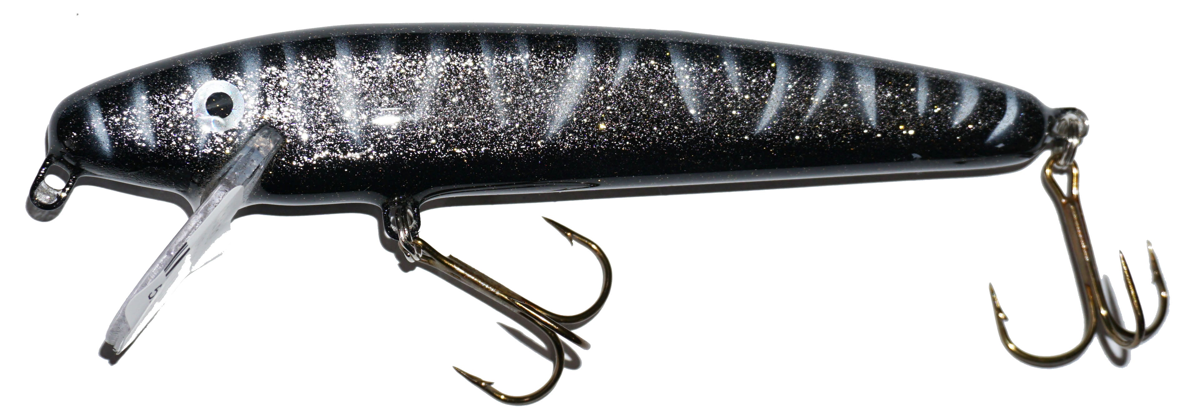 Slammer Minnow Bait 6 Crankbait Prism Black-Silver