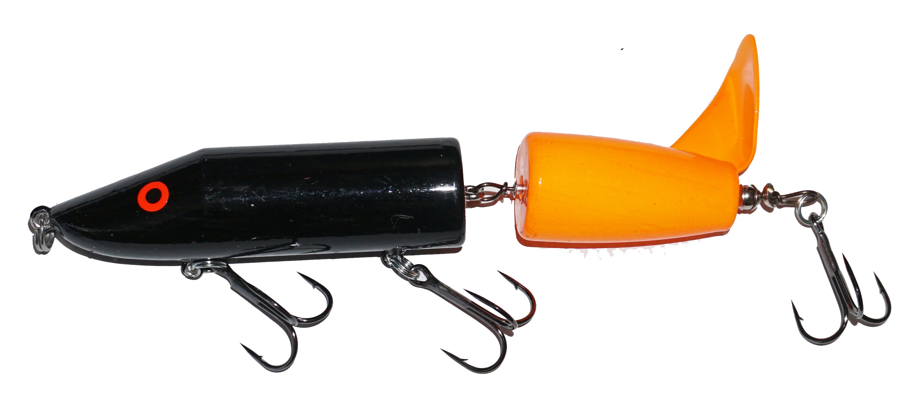 Smity/Dick Gries Lures Original Top Kick Surface Bait Black Orange