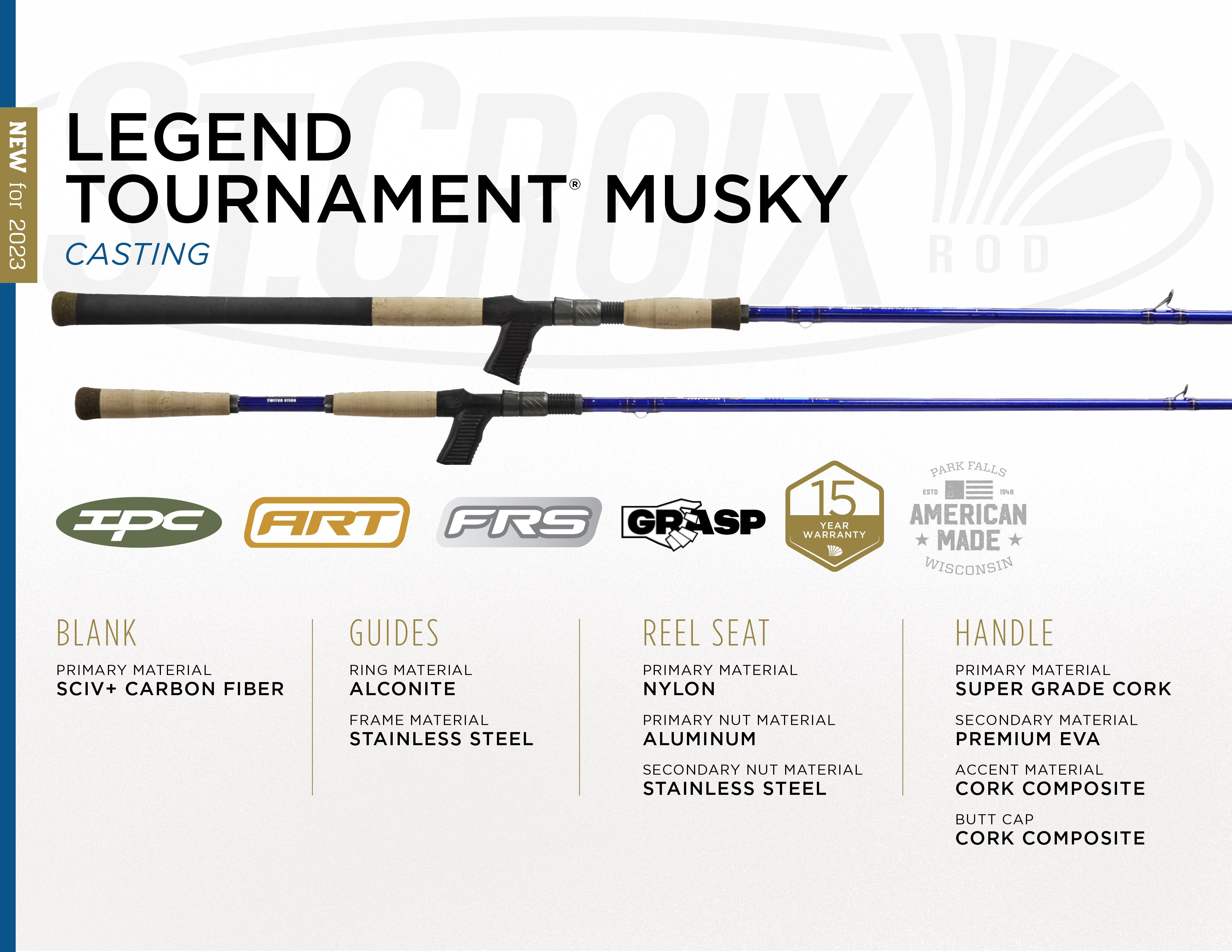 St. Croix Musky Rods - Legend Tournament *NEW*, LMTFC90XHF - 9'0 XHF