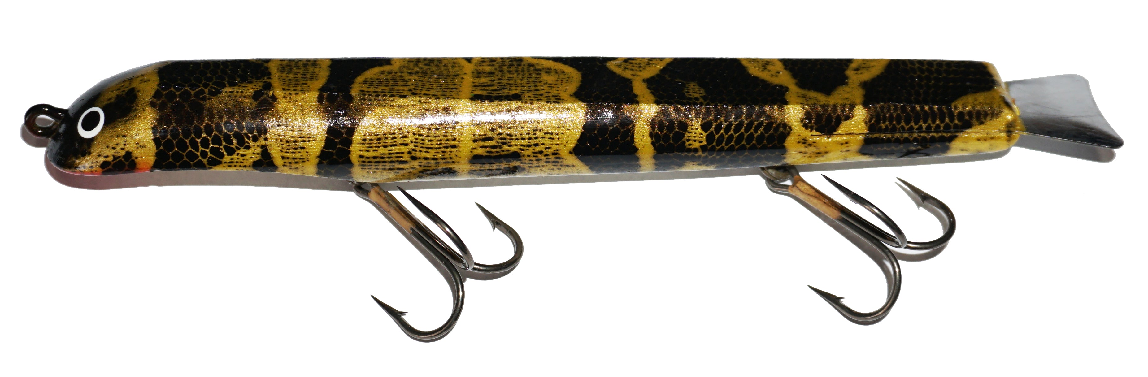 Suick Musky Lures 7 Dive and Rise Bait Gold/Black Swirl