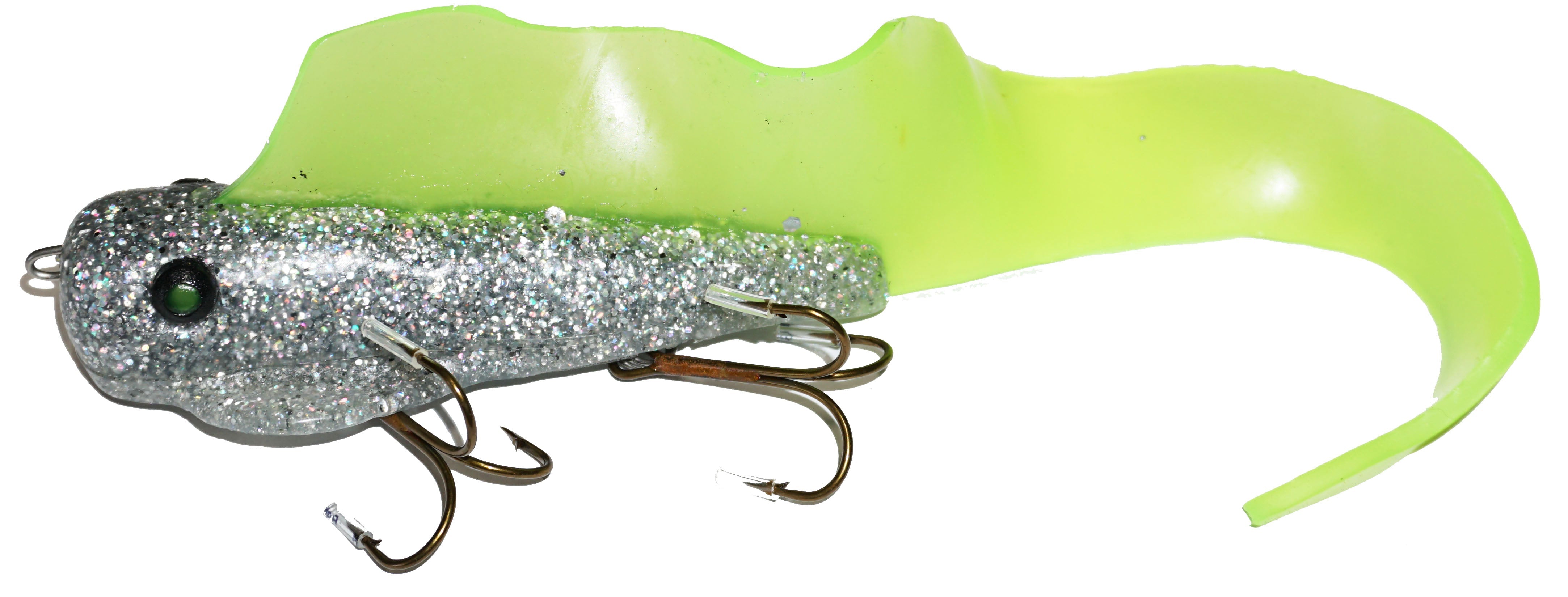 assault fishing lures Toothy Tuff Baits 5.5 Assault Eel chart shiner