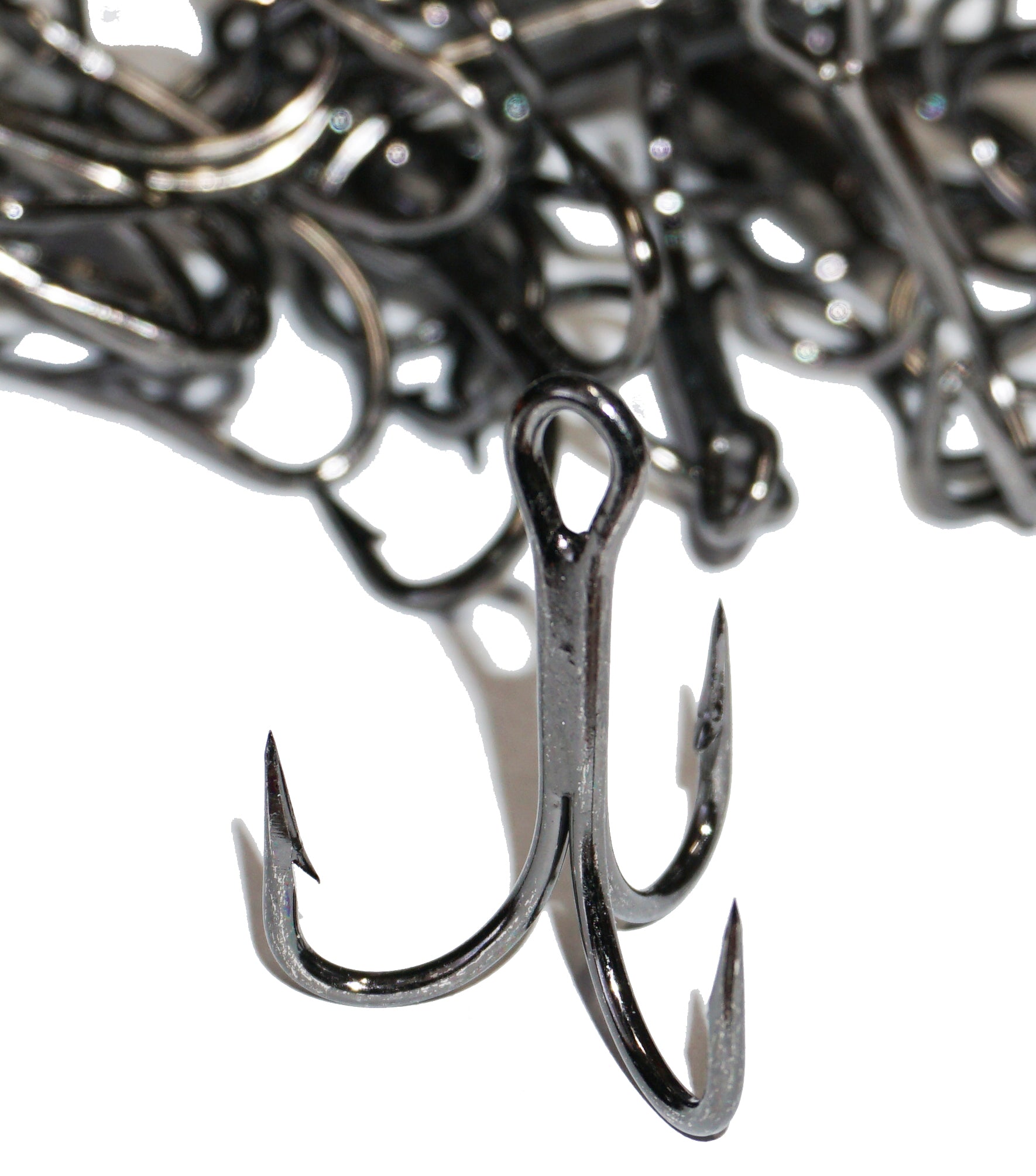 barbed hooks for pike fishing VMC 9626 O'Shaughnessy Treble 4X 5/0; Black Nickel; 25 per pk